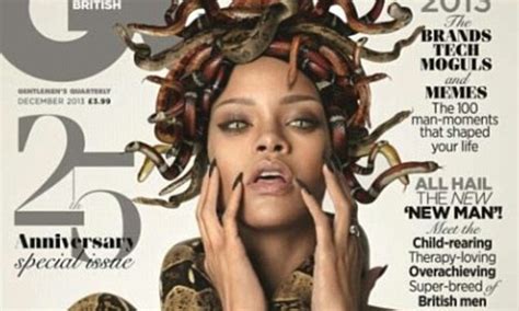 Topless Rihanna poses as Medusa for British GQ